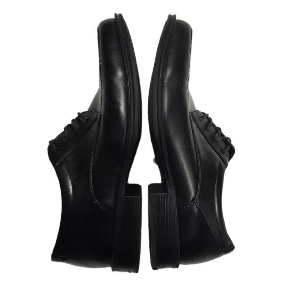 Stafford Oxford Dress Shoes Black Memory Foam Lace-Up Closed Square Toe Men's 11 - Picture 9 of 12